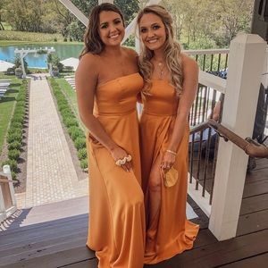 David’s bridal gold/yellow bridesmaid dress